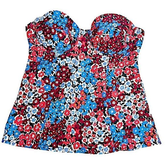 Ann Taylor Other - Ann Taylor LOFT Beach Floral Tankini W/Removable Strap NWT Medium